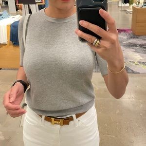 Heather grey top